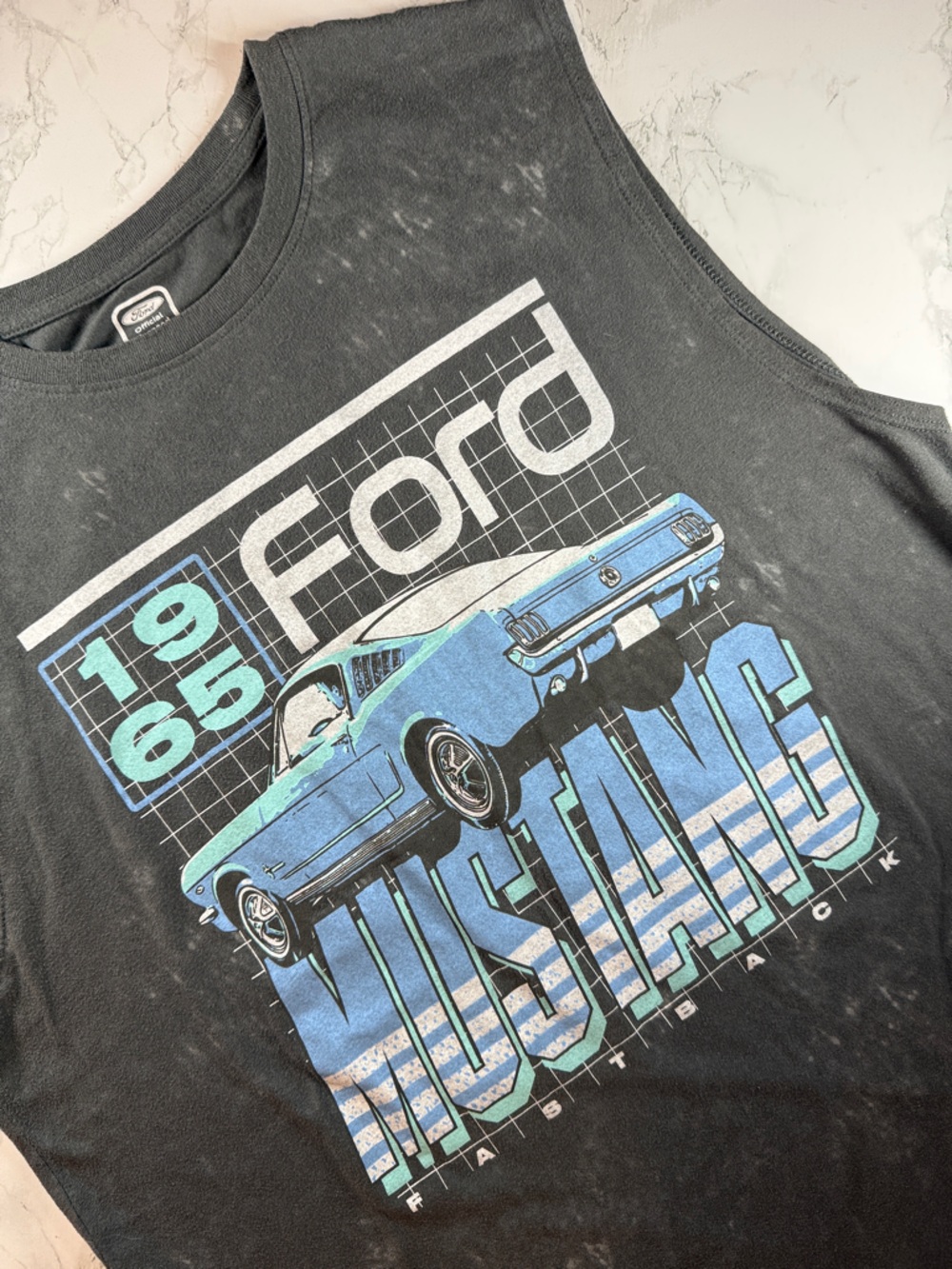 Ford 1965 Mustang Graphic Tank Top Vintage Hybrid Apparel L